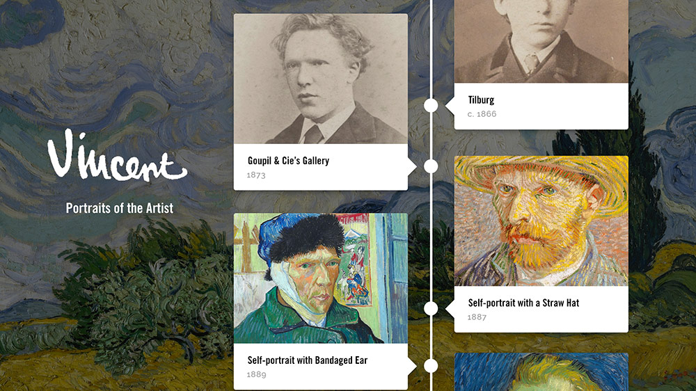 Interactive timeline for website and kiosk